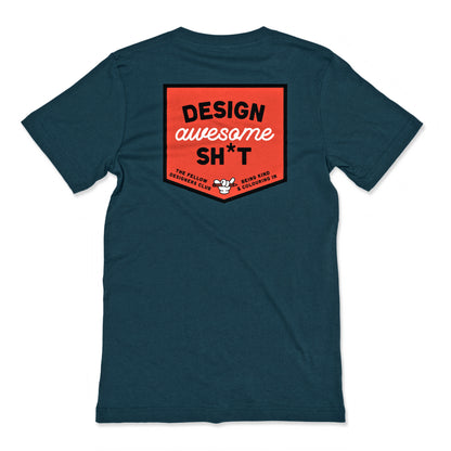 DESIGN AWESOME SH*T TEE - DENIM BLUE